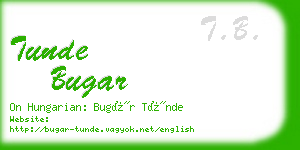 tunde bugar business card